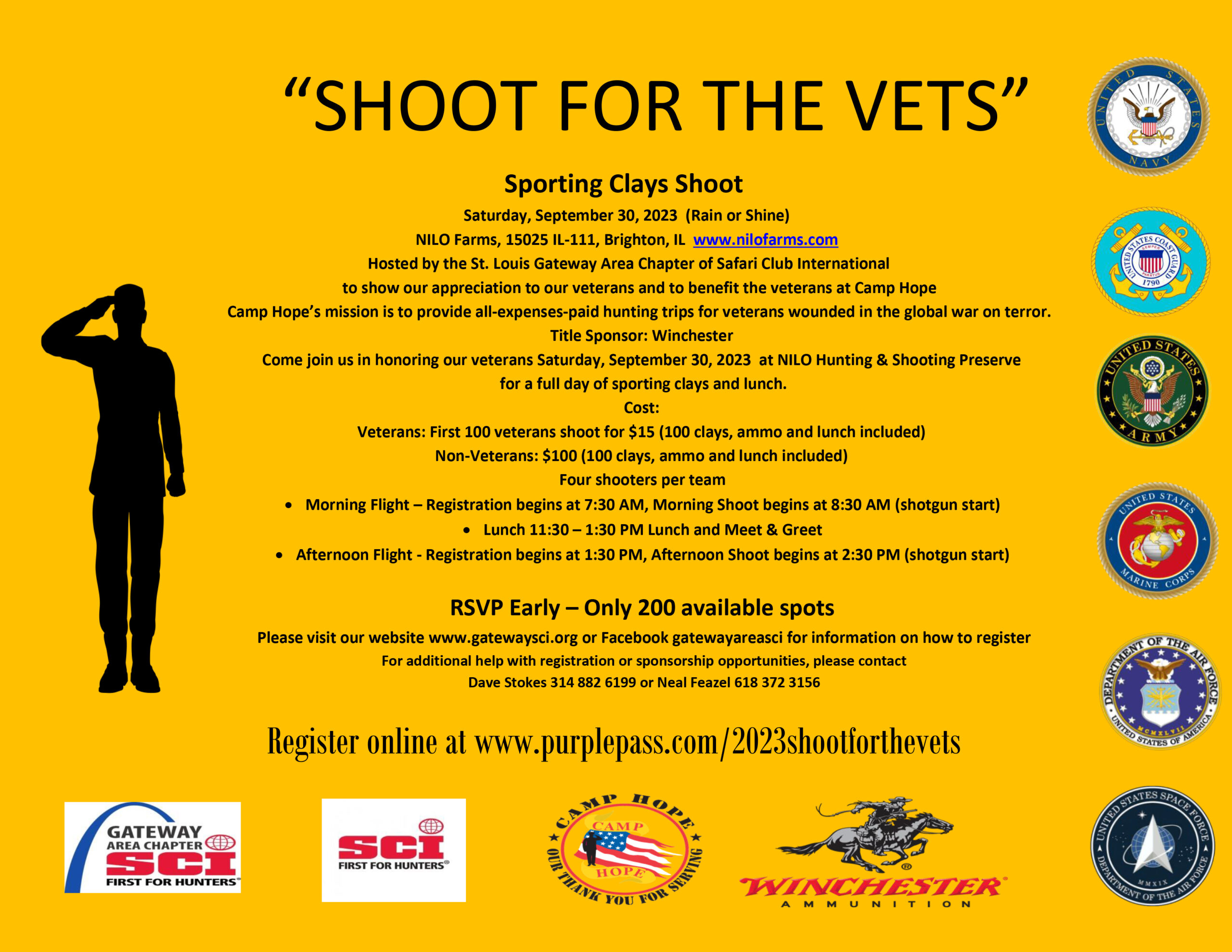 2023 SHOOT FOR THE VET Flyer